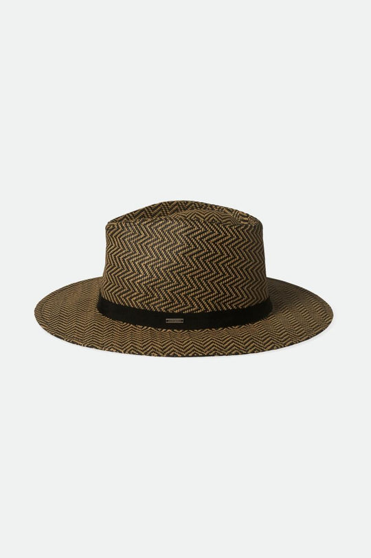 
       Brixton Carolina Straw Packable Hat - Black/Natural
     