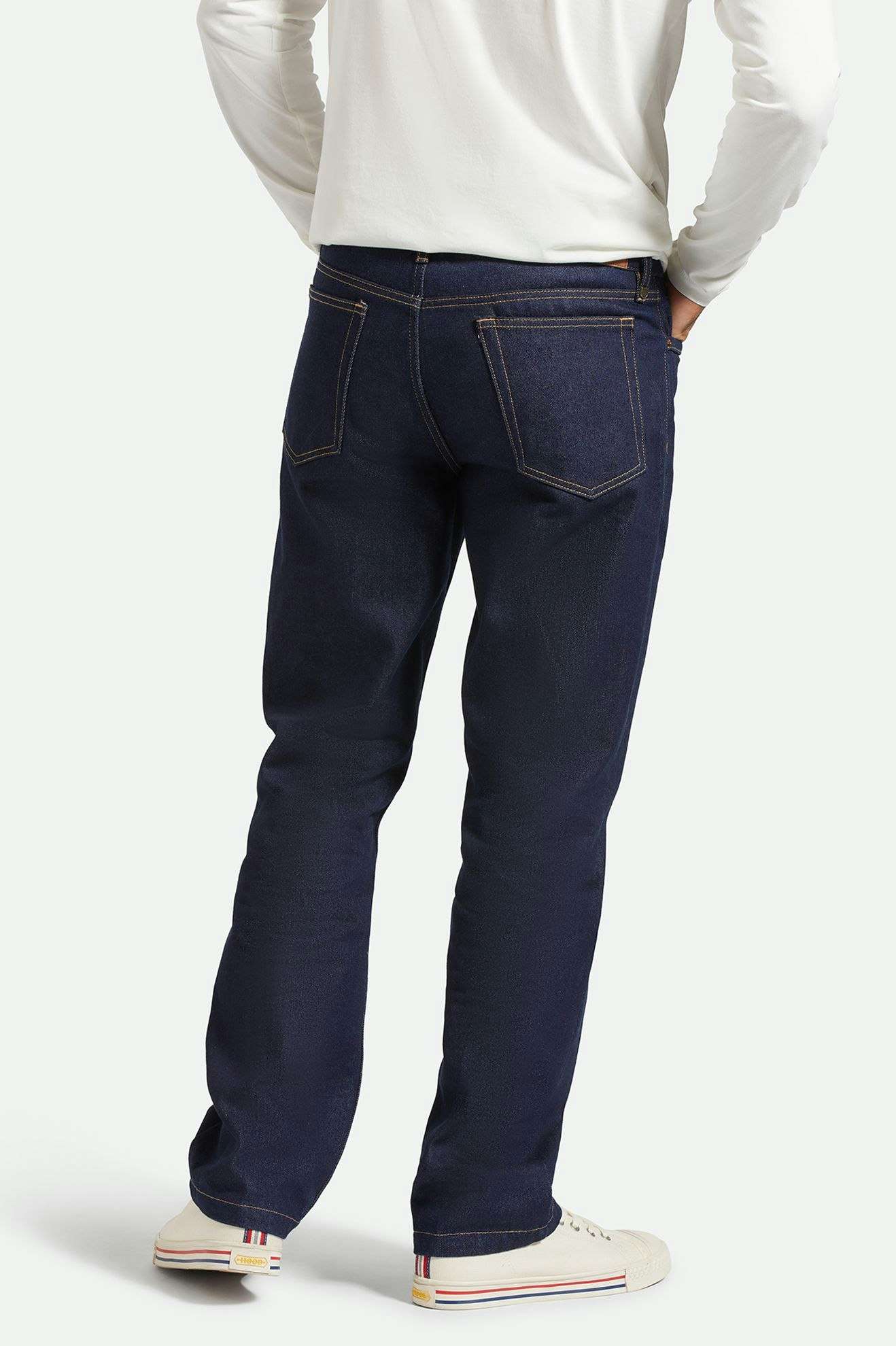 
       Back Fit Image | Builders 5-Pocket Stretch Pant - Rinse Denim
     