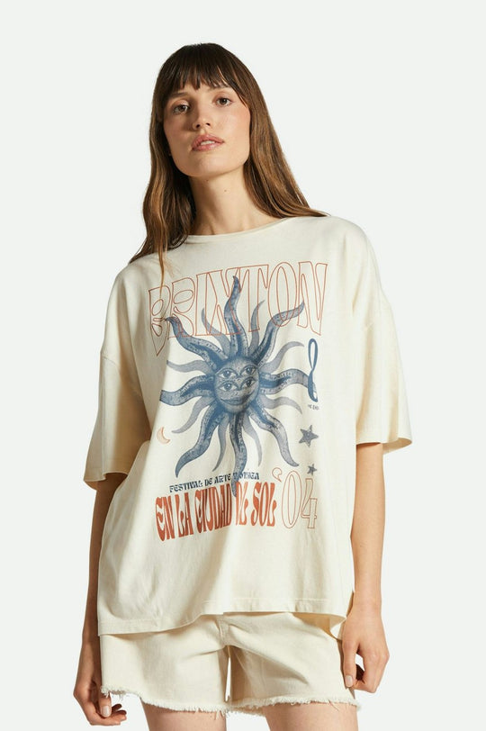 
       Brixton El Festival Oversized Boyfriend Tee - White Smoke
     