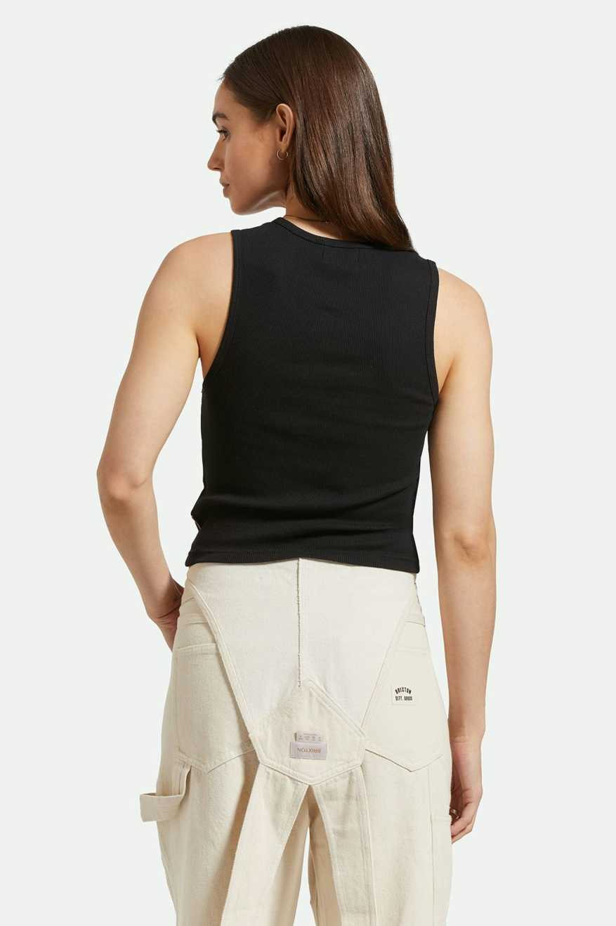 
       Back Fit Image | Classic Organic A-Tank - Black
     