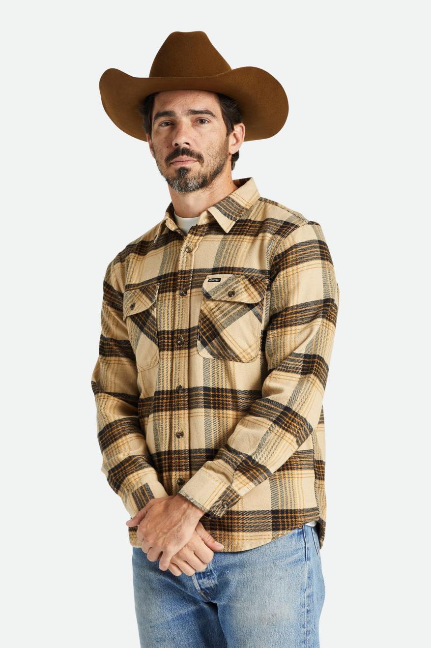 
       Men&#39;s Lifestyle 1 | Bowery L/S Flannel - Sand/Black
     