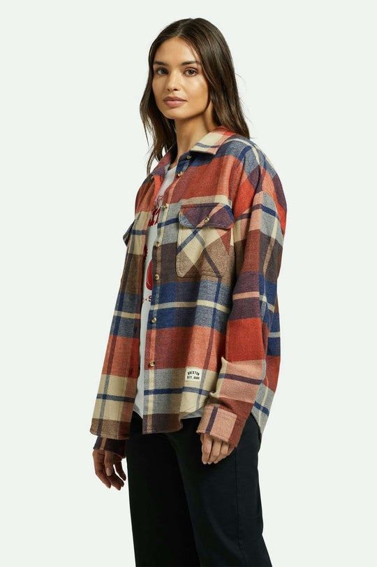 
       Women&#39;s Side Fit | Bowery Women&#39;s Classic L/S Flannel - Navy/Mars Red/Whitecap
     