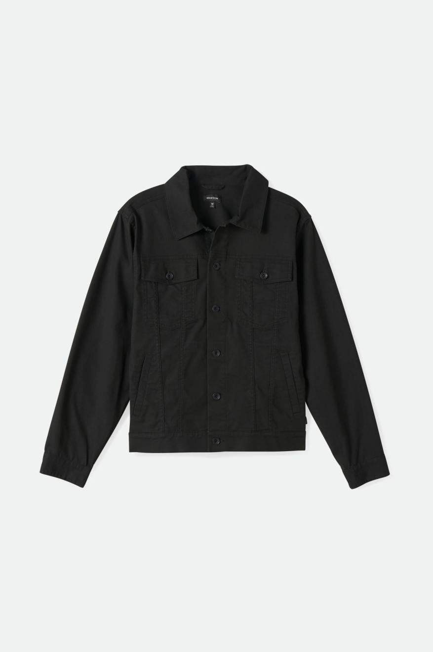 
       Brixton Builders Cable Stretch Trucker Jacket - Washed Black
     