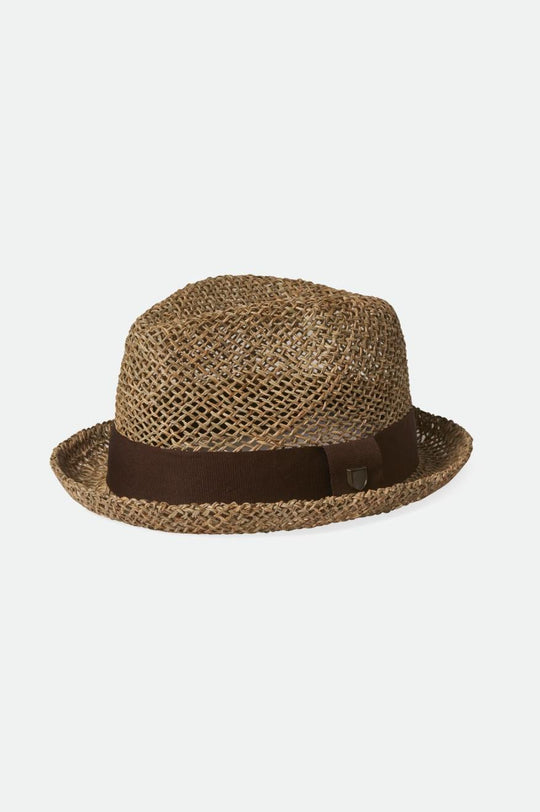 
       Brixton Castor Fedora - Tan/Brown Seagrass
     