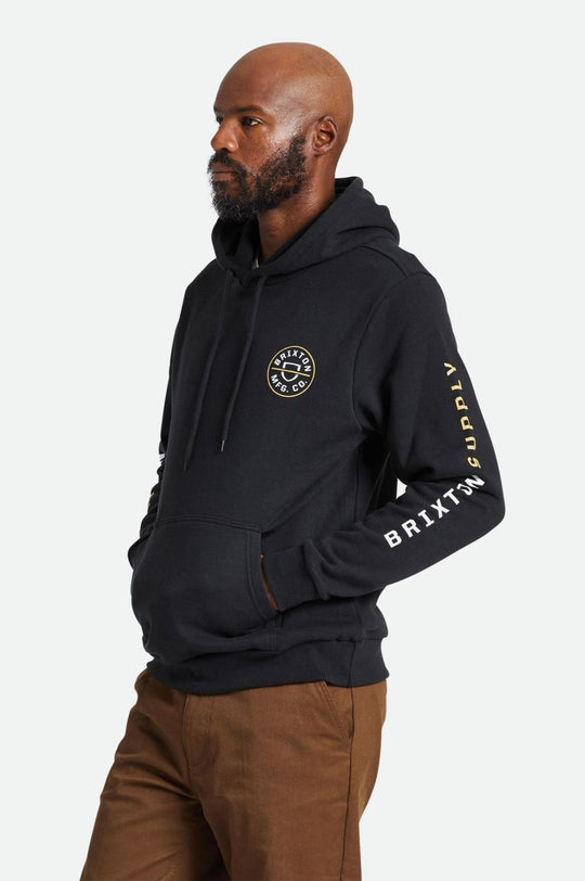 
       Brixton Crest Hood - Black/Antelope/White
     