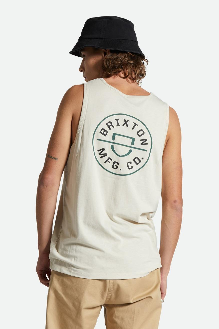 
       Brixton Crest Tank Top - Beige/Trekking Green/Black
     