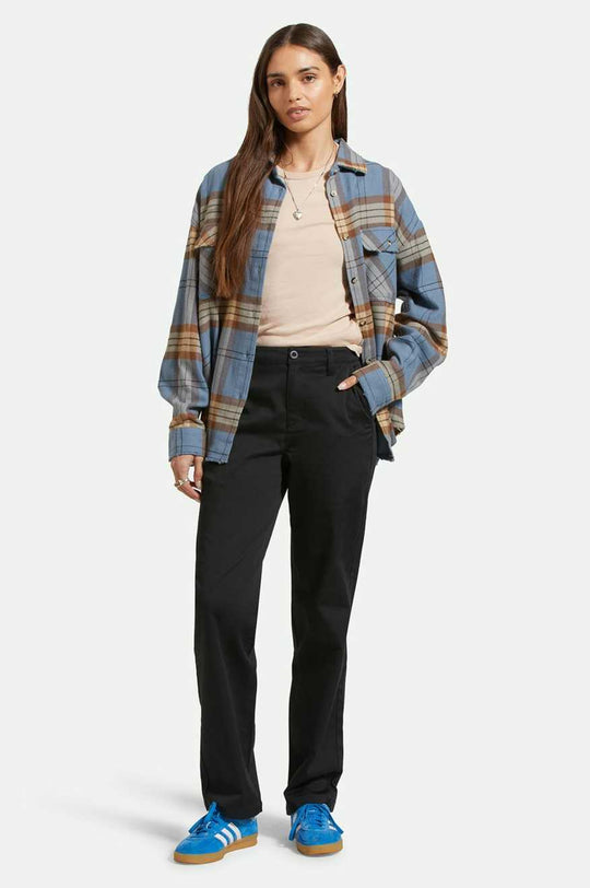 
       Women&#39;s Lifestyle 1 | Bowery Women&#39;s Classic L/S Flannel - Flint Blue/Pinecone Brown Plaid
     