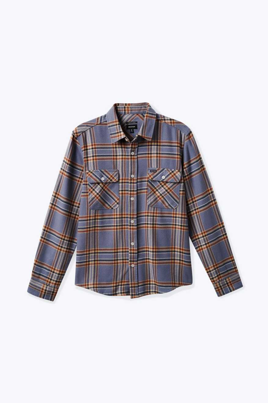 
       Brixton Bowery L/S Flannel - Stonewash Blue/Sand
     