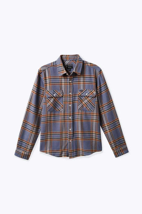 Bowery L/S Flannel - Stonewash Blue/Sand