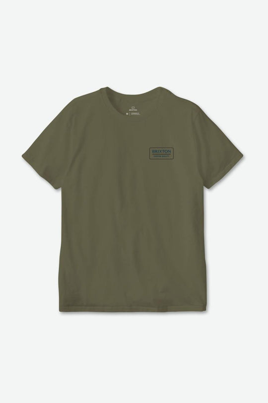 
       Brixton Palmer Proper S/S Standard Tee - Olive Surplus/Navy/Washed Black
     