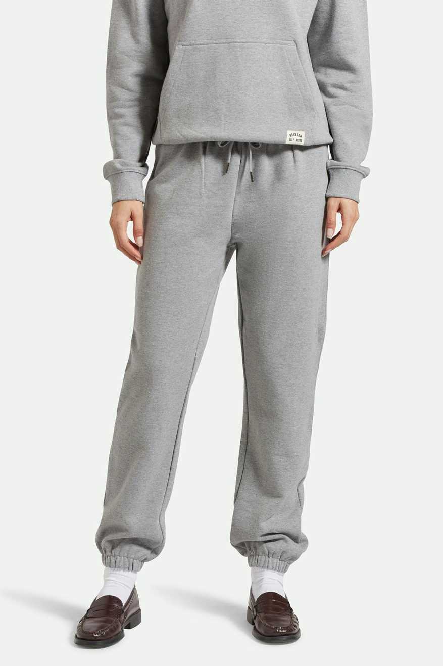 
       Women&#39;s Front Fit | Cross Loop French Terry Sweatpant - Heather Grey
     