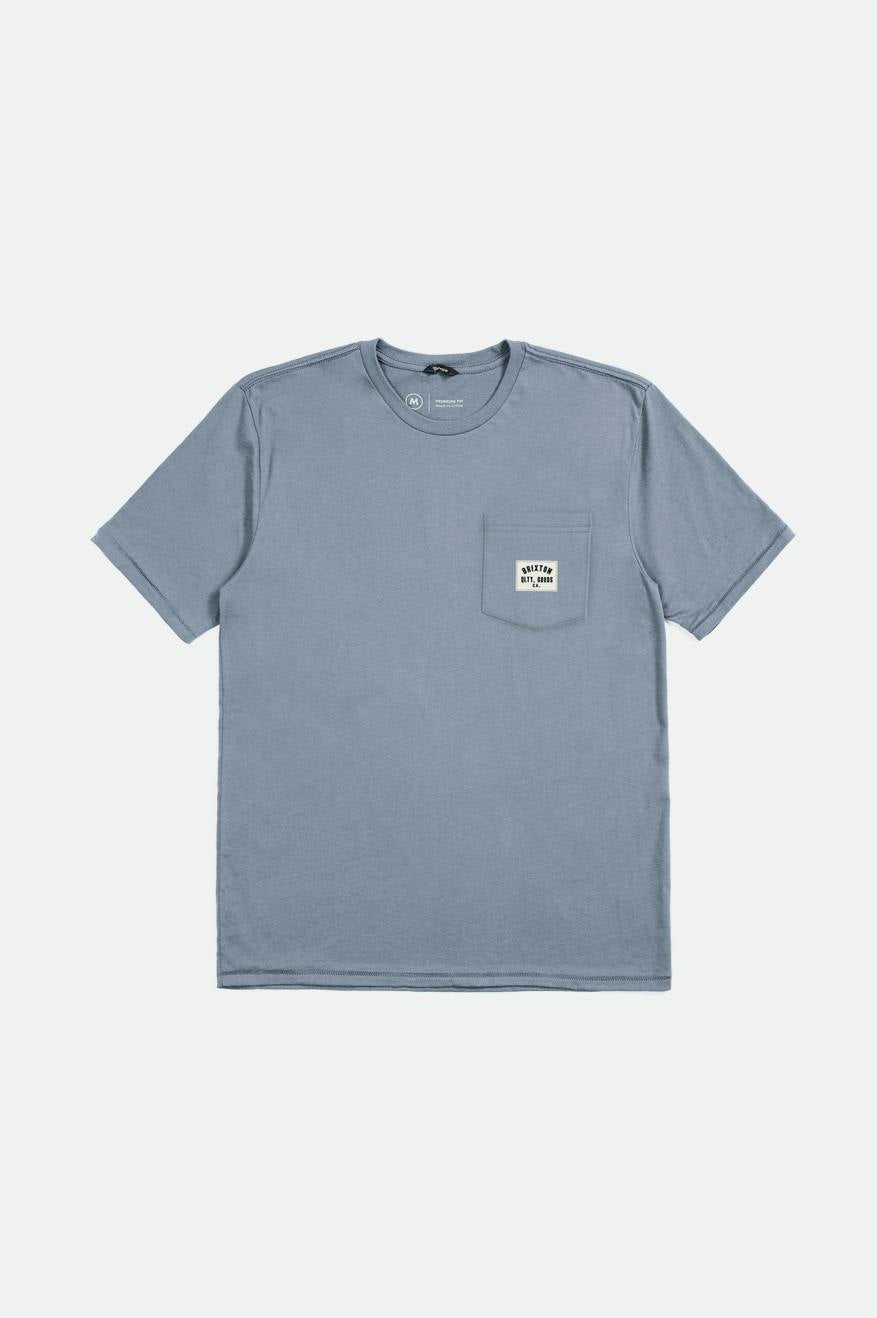 
       Brixton Woodburn S/S Tailored Pocket Tee - Dusty Blue
     