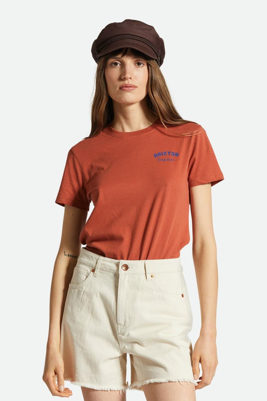 
       Brixton Empresa Fitted Crew Tee - Terracotta
     