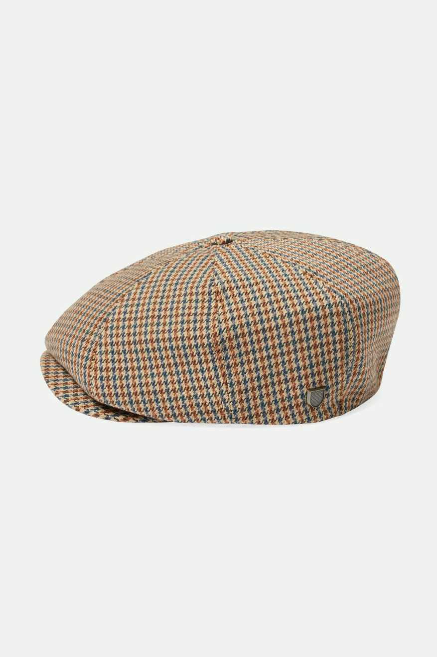 
       Brixton Brood Newsboy Cap - Sand/Light Blue
     