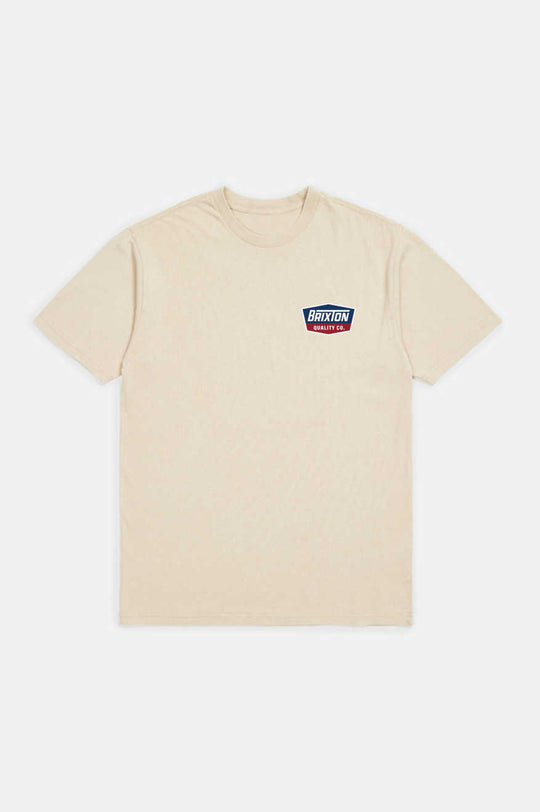 
       Brixton Men&#39;s Regal S/S Standard T-shirt - Cream/Navy | Main
     