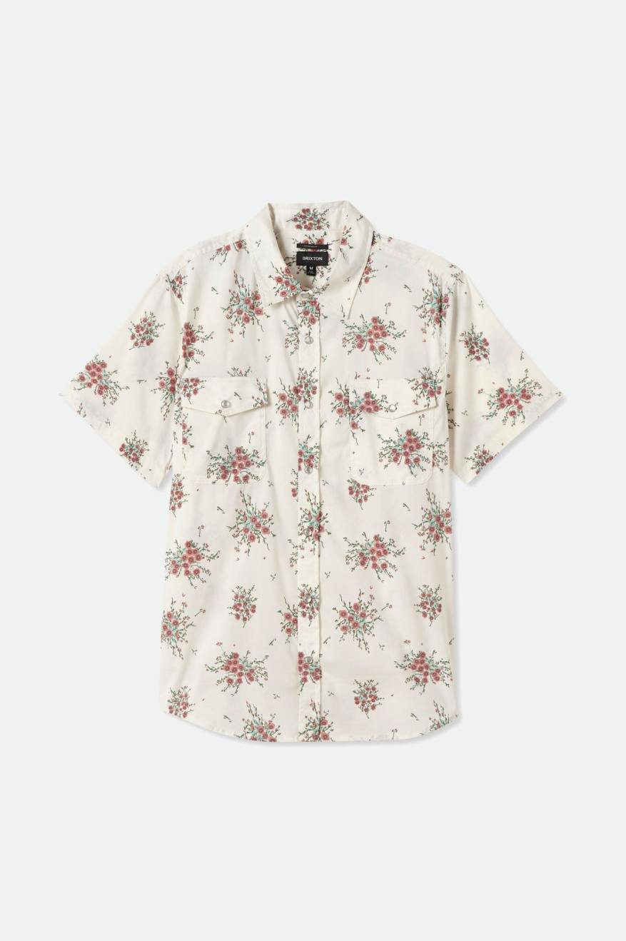 
       Brixton Wayne Stretch S/S Woven Shirt - Off White Wild Floral
     