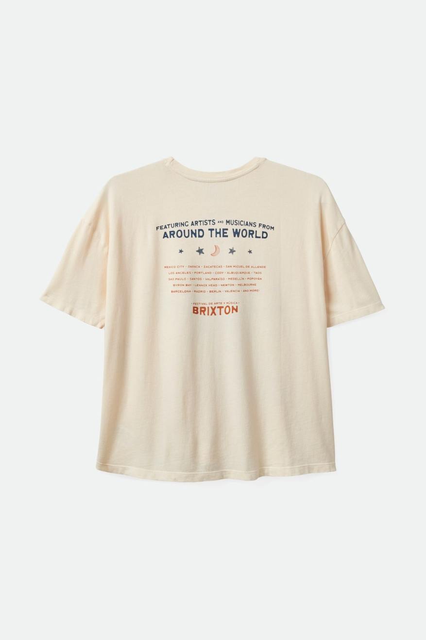 
       Brixton El Festival Oversized Boyfriend Tee - White Smoke
     