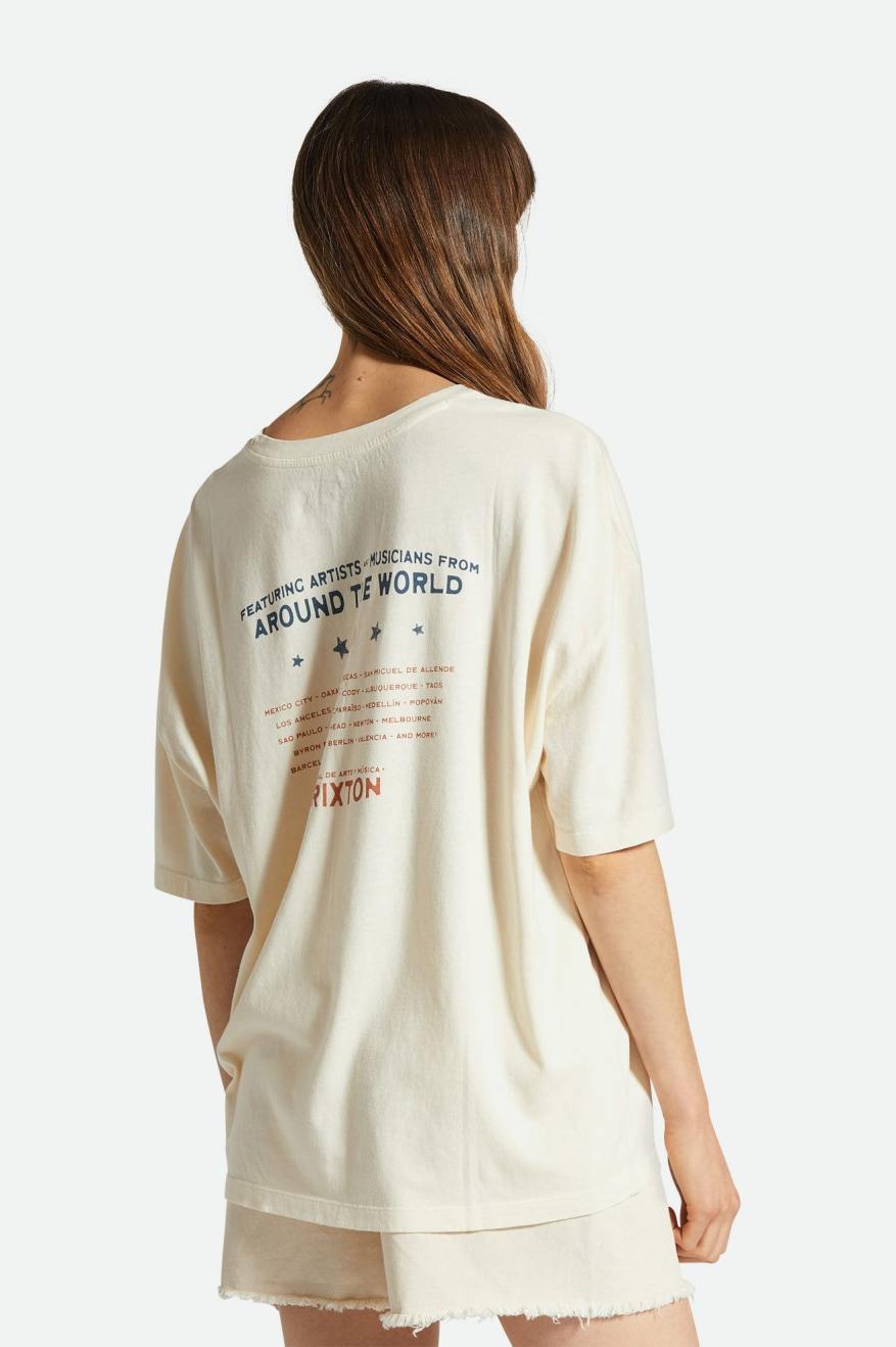 
       Brixton El Festival Oversized Boyfriend Tee - White Smoke
     