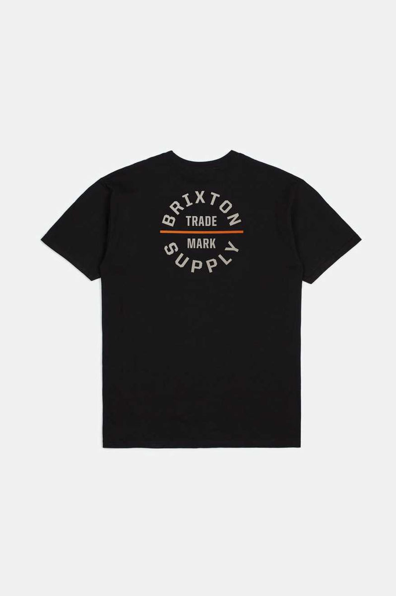 Oath V S/S Standard T-Shirt - Black/Whitecap/Persimmon Ornage – Brixton