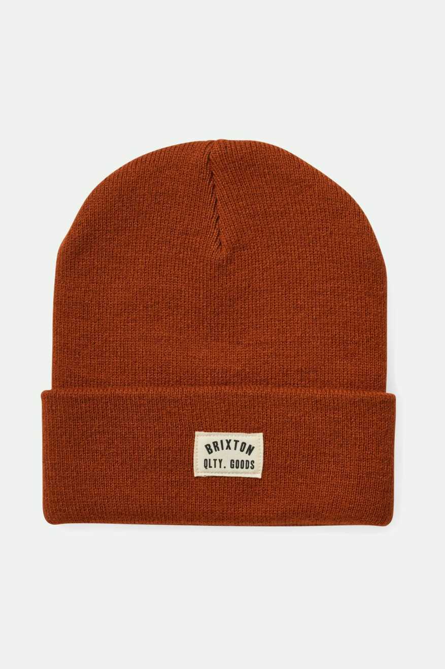 
       Brixton Unisex Woodburn Watch Cap Beanie - Rust Orange | Main
     