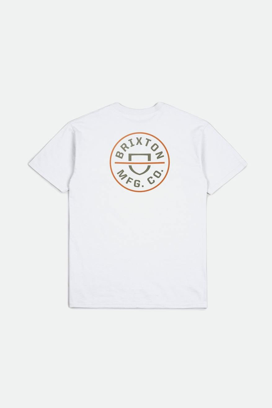 
       Brixton Crest II S/S Standard Tee - White/Olive Surplus
     