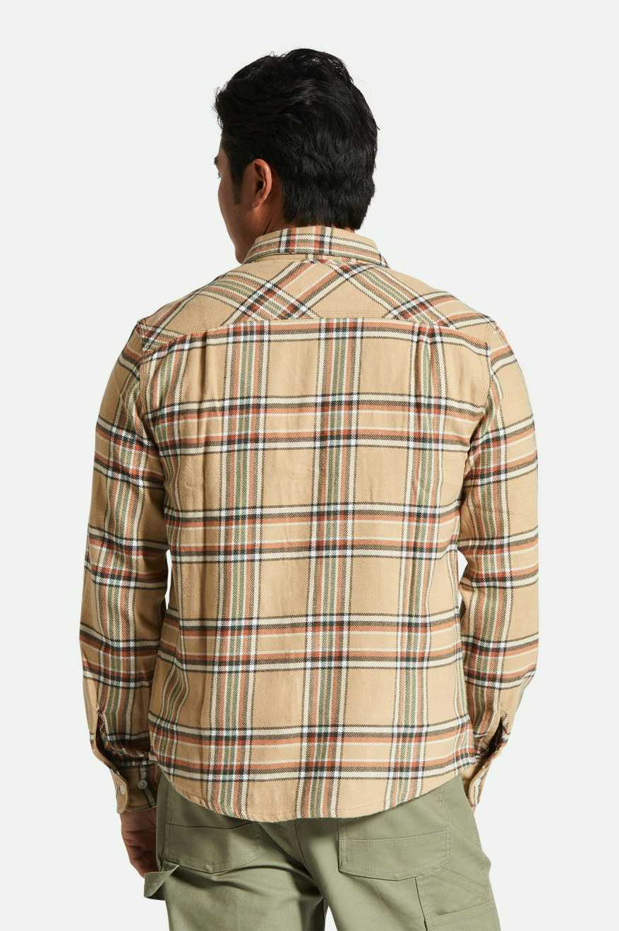 
       Brixton Bowery L/S Flannel - Sand/Off White/Terracotta
     