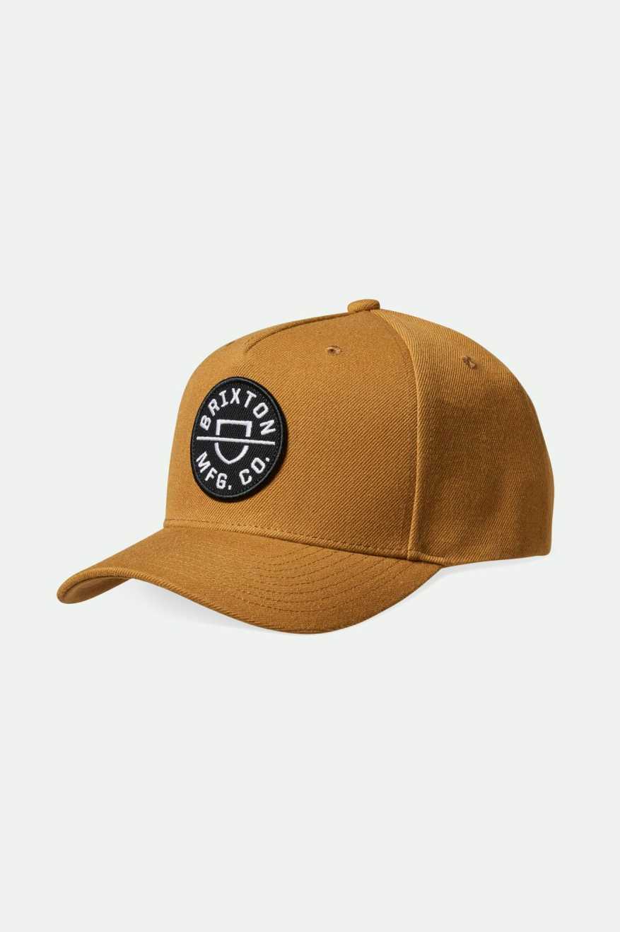 Brixton Men's Crest Netplus Snapback - Copper/Black | Main