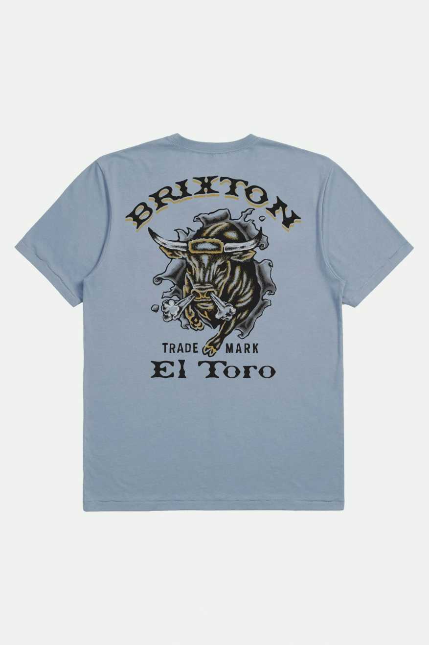 
       Brixton El Toro S/S Tailored T-Shirt - Dusty Blue
     