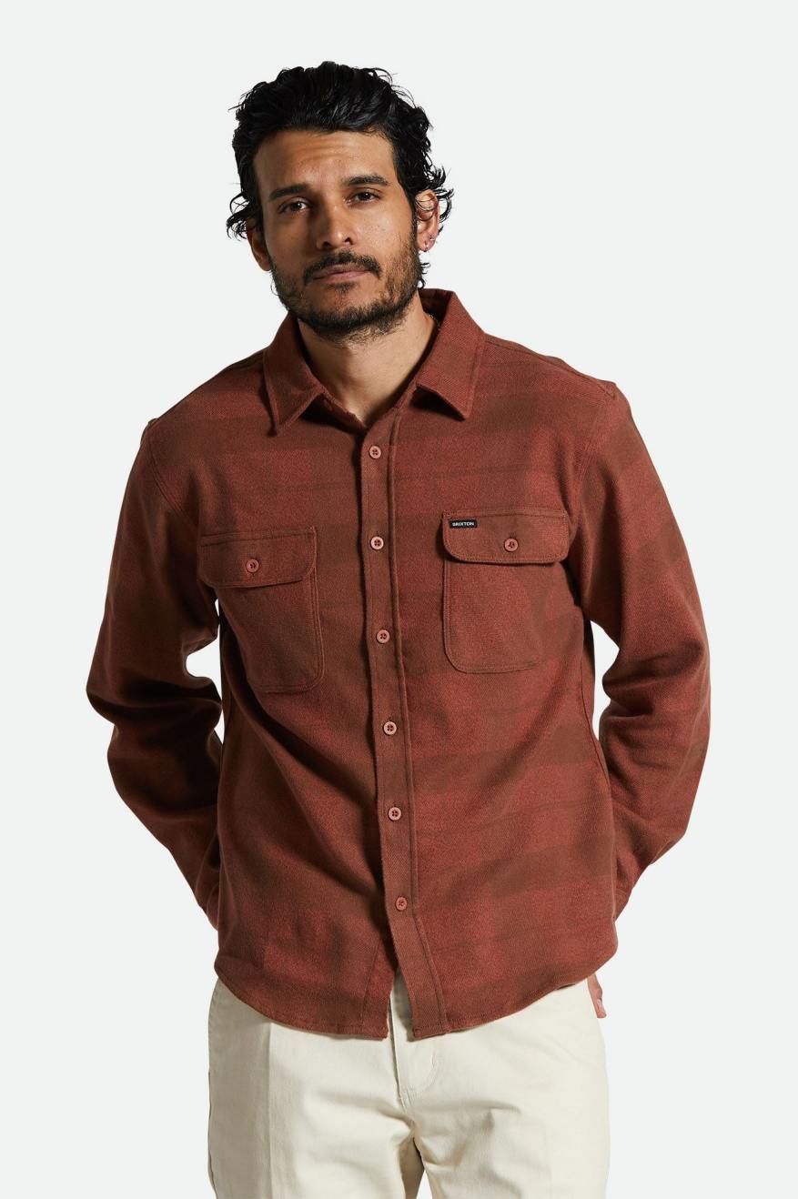 
       Brixton Bowery Stretch Water Resistant L/S Flannel - Sepia/Terracotta
     