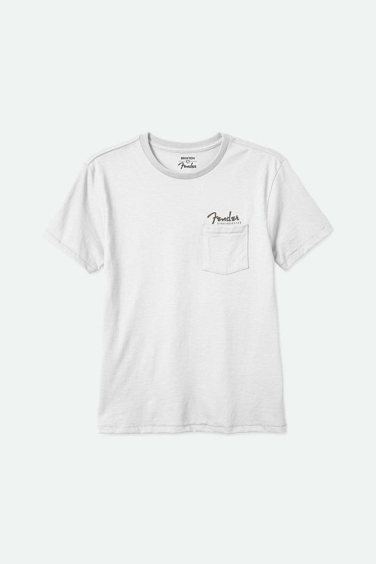 
       Brixton Men&#39;s Fender Volume S/S Pocket T-Shirt - White | Main
     