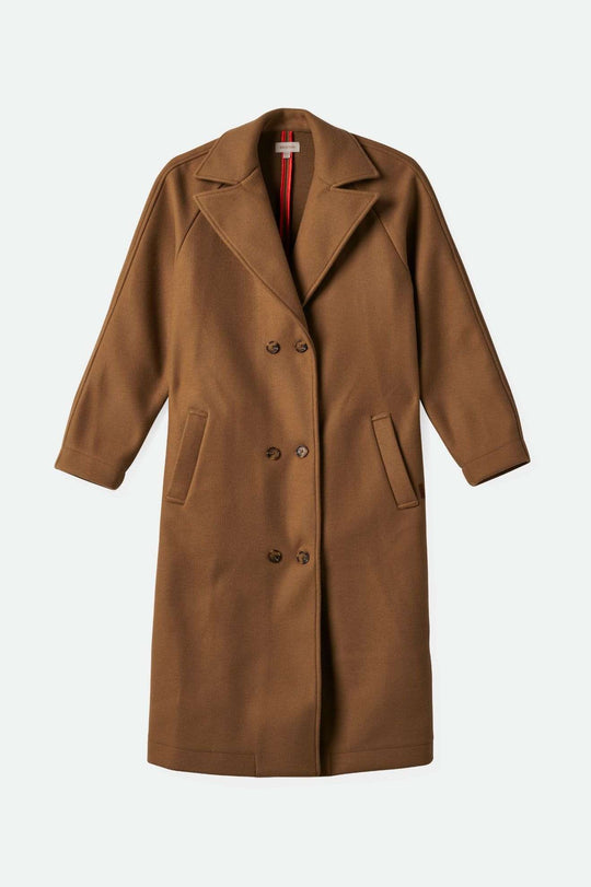 
       Brixton Women&#39;s Lennox Stretch Felted Coat - Khaki | Main
     