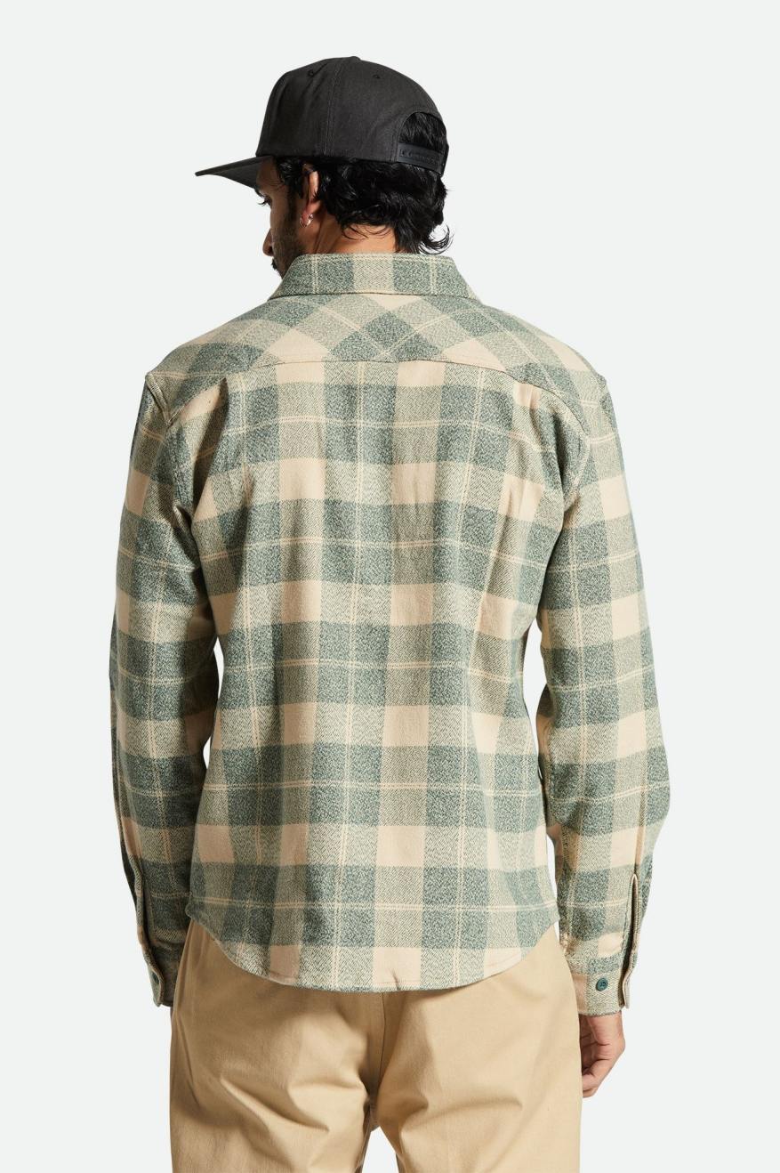 
       Brixton Bowery Stretch Water Resistant L/S Flannel - Trekking Green/Oatmilk
     