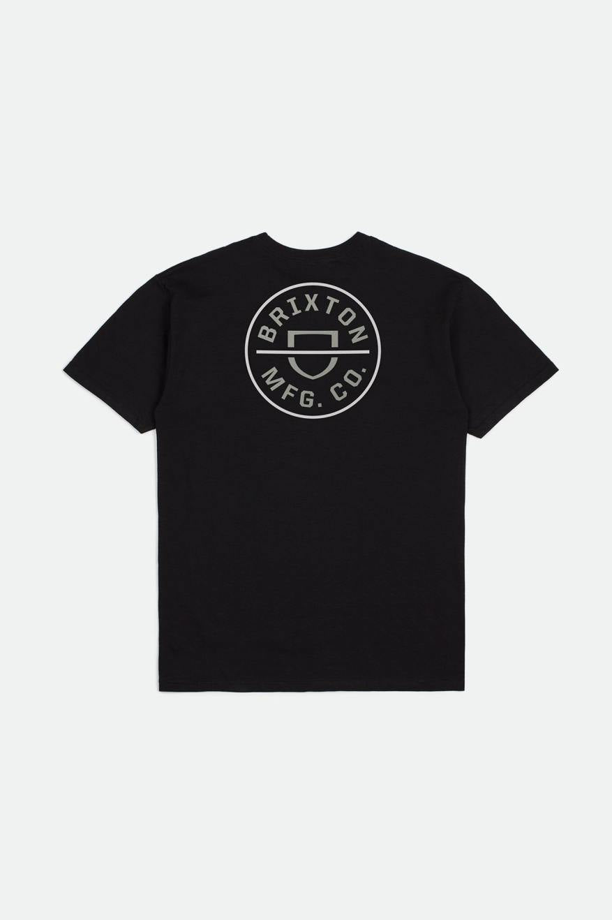 
       Brixton Crest II S/S Standard Tee - Black/Mineral Grey/White
     