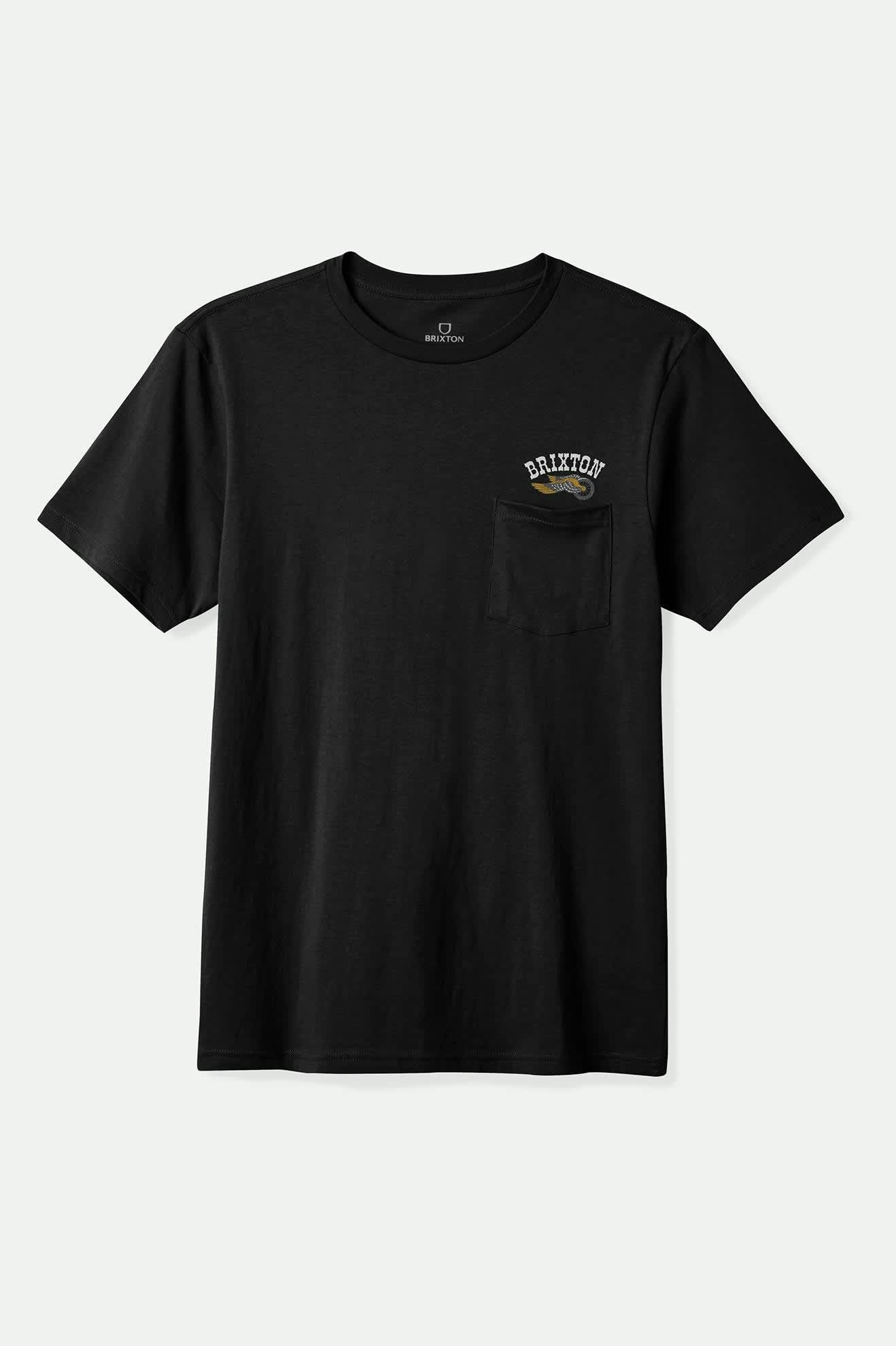 
       Men&#39;s Roller S/S Tailored Pocket T-Shirt in the color Black - Front Product View
     