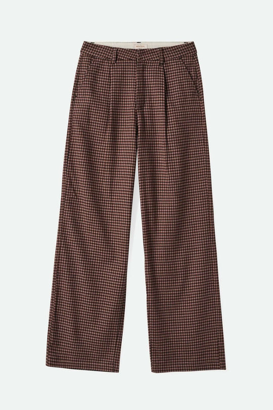 
       Brixton Women&#39;s Ludlow Trouser Pant - Pinecone Brown Houndstooth | Main
     