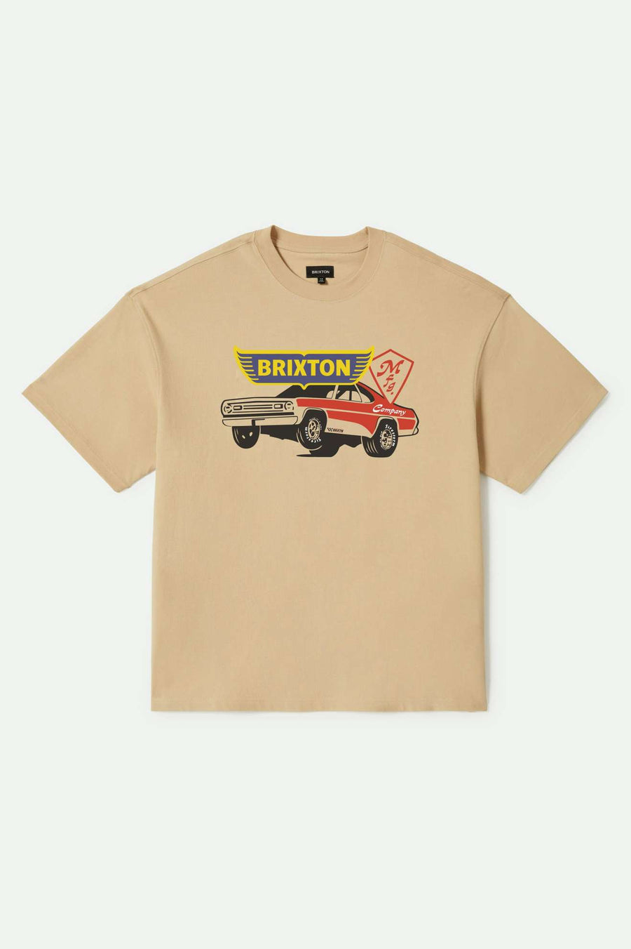 
       Brixton Men&#39;s Barona Heavyweight Relaxed T-Shirt - Cream Classic Wash | Main
     