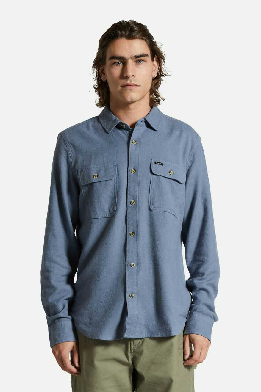 
       Brixton Bowery Lightweight Ultra Soft L/S Flannel - Flint Stone Blue
     