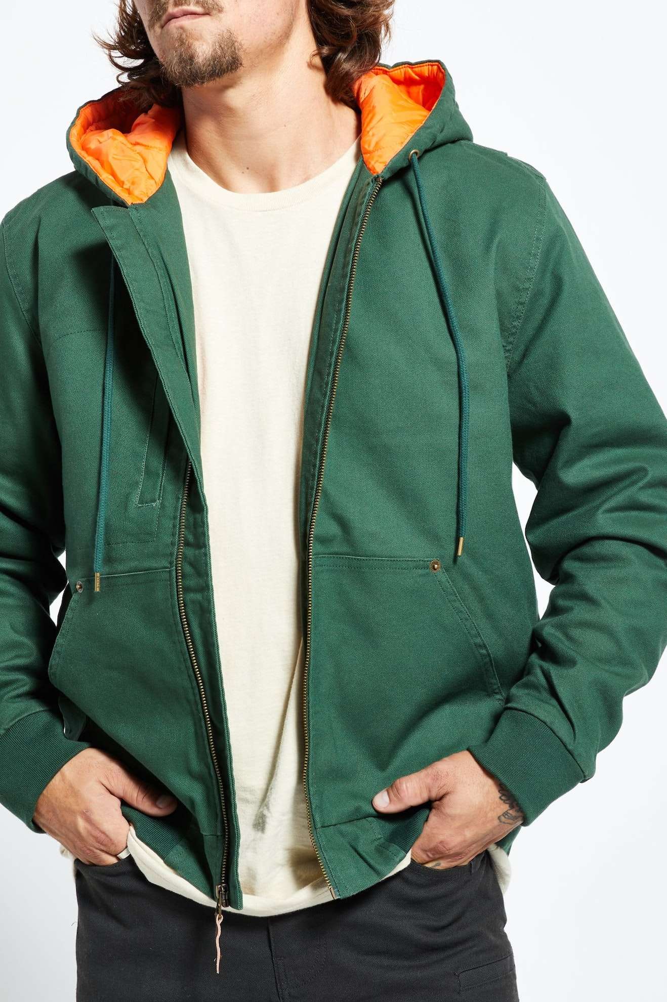 
       Men&#39;s Lifestyle 2 | Builders Zip Hood Jacket - Pine Needle
     