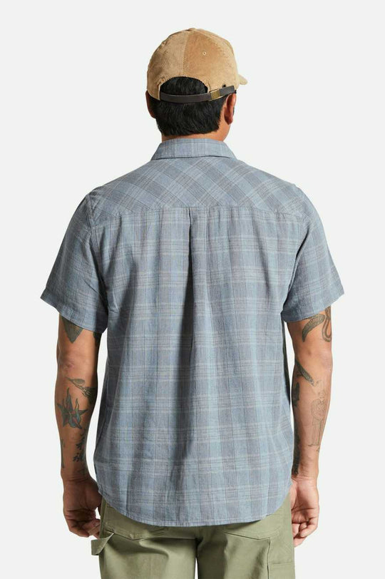 
       Brixton Memphis Linen Blend S/S Woven Shirt - Flint Stone Blue/Cinder Grey
     