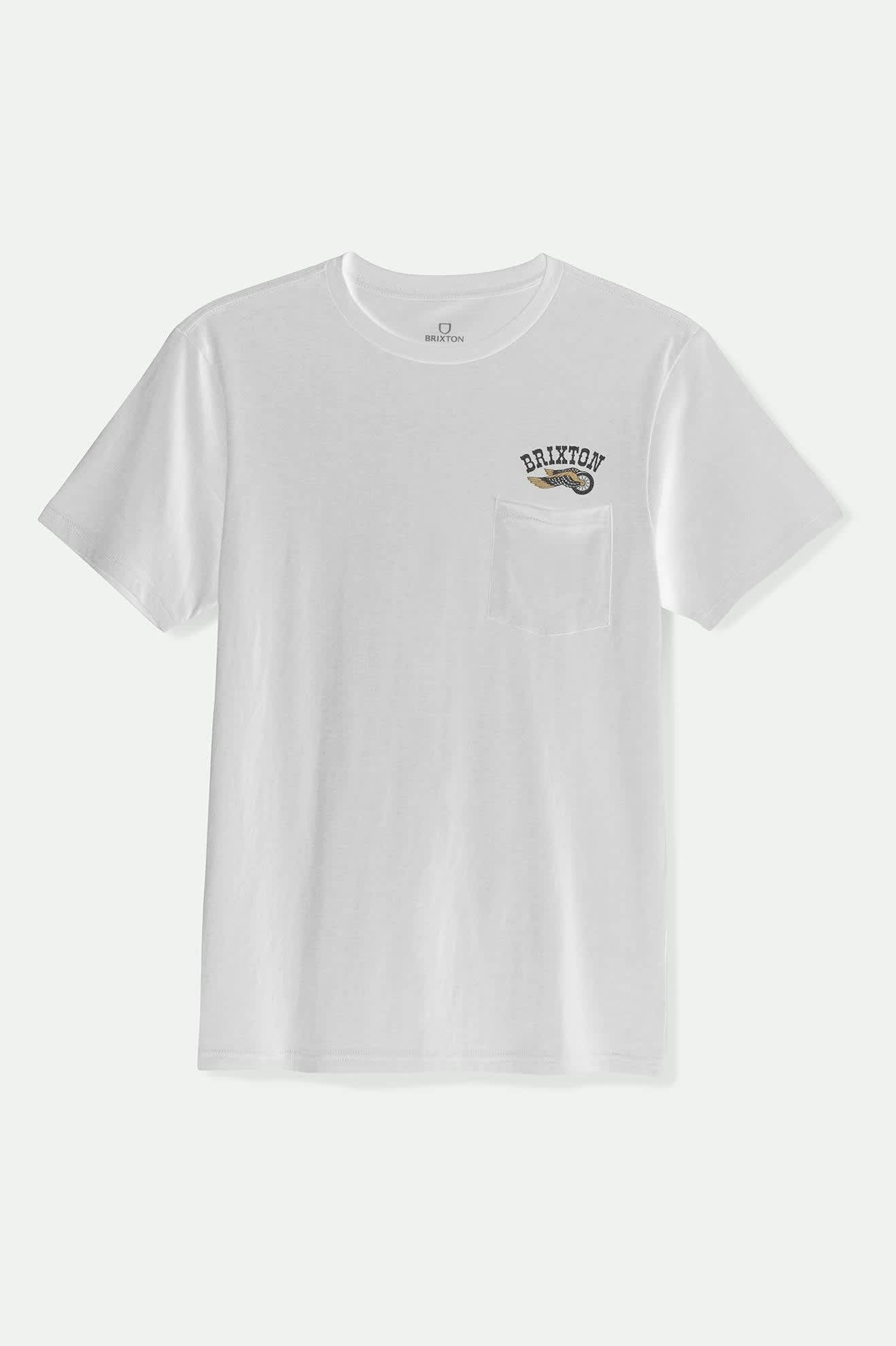 
       Men&#39;s Roller S/S Tailored Pocket T-Shirt in the color White - Front Product View
     