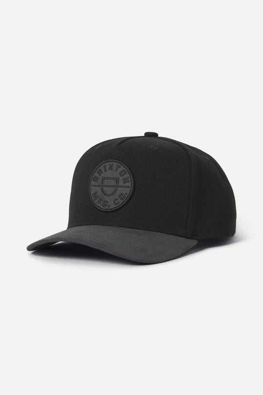 
       Brixton Crest C Netplus MP Snapback - Black/Black/Black
     