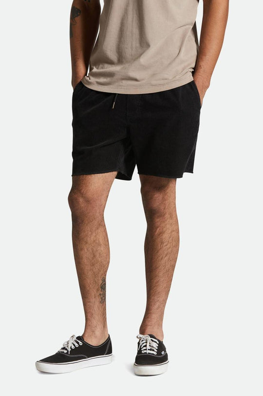 
       Brixton Madrid II Corduroy Short 5&quot; - Black Cord
     