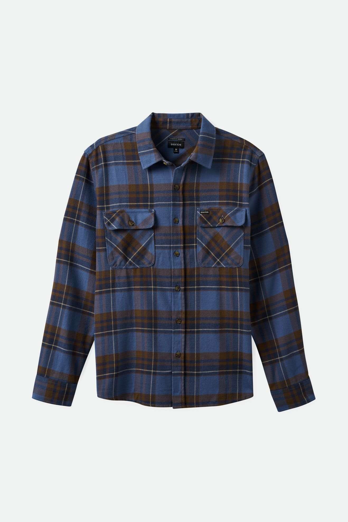 
       Brixton Men&#39;s Bowery L/S Flannel - Joe Blue Plaid | Main
     