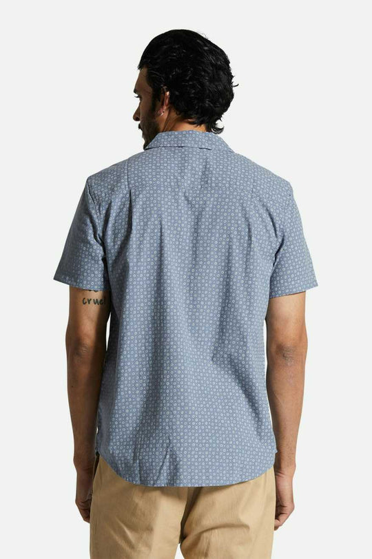 
       Brixton Charter Print S/S Shirt - Flint Stone Blue Micro
     