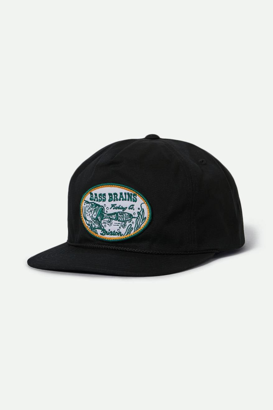 
       Brixton Bass Brains Swim HP Snapback - Black
     