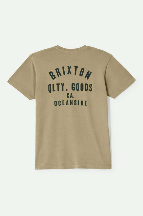 Back Laydown Image for Woodburn Oceanside S/S Standard T-Shirt - Khaki/Dark Green