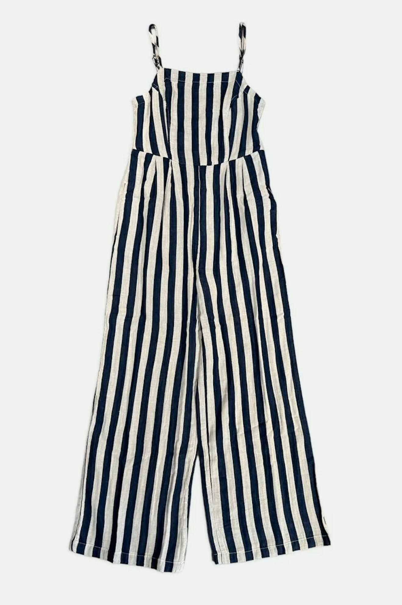 
       Brixton Mykonos Stripe Jumpsuit - Deep Sea
     