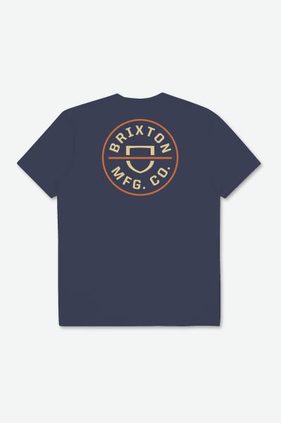 
       Brixton Crest II S/S Standard Tee - Washed Navy/Straw/Paradise Orange
     