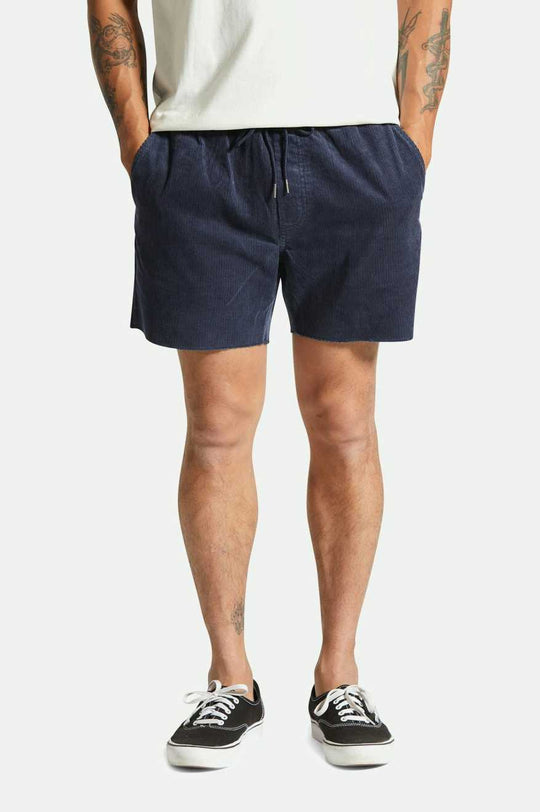 
       Brixton Madrid II Corduroy Short 5&quot; - Washed Navy Cord
     