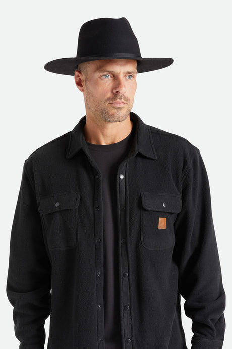 
       Brixton Unisex Cohen Cowboy Hat - Black | Front fit
     